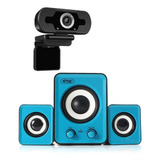 Kit Webcam C/ Microfone Embutido C/ Caixa Som Subwoofer Pc