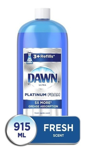 Dawn Platinum Foam 915ml Jabón Refill Producto Americano