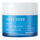 Tonymoly - Crema Dermatológica Anti Acné Three Herb Tipo De Piel Sensisble/seca/mixta/grasa