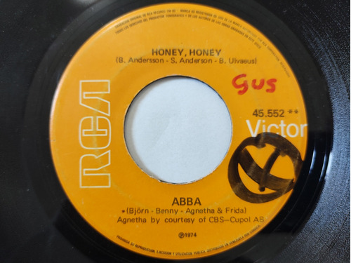 Vinilo Single De Abba Honey Honey (az102