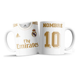 Taza Personalizada Real Madrid Camiseta Con Tu Nombre Regalo