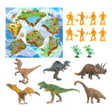 Juego De 17 Figuras De Dinosaurios Y Accesorios, Juguetes De