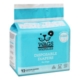 Wags & Wiggles Pañales Para Perros | Talla Medium X 12 U