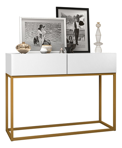 Aparador Dream 90cm Buffet Pé De Ferro Dourado Retrô Moderno