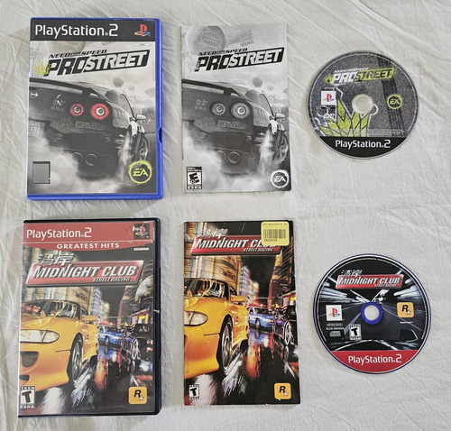 Ps 2 Midnight Club + Need For Speed + Maxxed Out Racing Lote