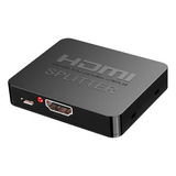 Amplificador Mini Hdmi 1x2 Negro, Compatible Con 3d Y 4k X 2