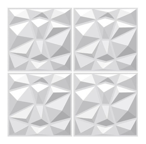 Lamina 3d Panel Adhesivo 70x70 Blanco Pack De 5