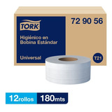 Tork Higienico En Bobina Universal Hd 12 Rollos / 180 Mts