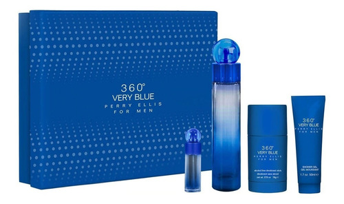 Set 360° Very Blue 4 Pzas Nuevo, Sellado, Original!!