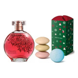 Combo Perfume Feminino Deo-colônia Floratta Red Blossom 75ml + Caixa Sabonetes Kit Presente Quarteto O Boticário 