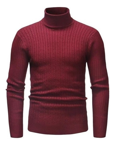 Sweater Cuello Alto Moda Comodo Hombre Invierno Tortug