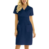 Vestido Sólido De Esteticista, Uniforme De Farmacéutico Para