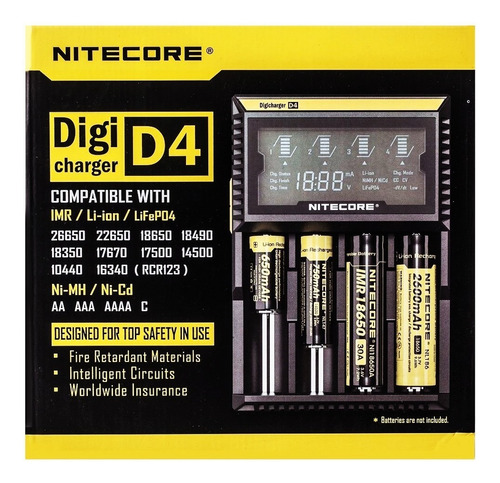 Cargador Baterias Smart Nitecore D4 Digital Lcd