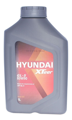 Aceite Hyundai Xteer 80w-90 Gl-5 Bidon 1 Litro