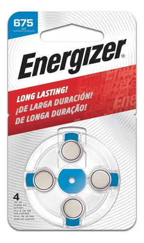 Pila Bateria Audifono Tamaño 675 Energizer Pestaña Azul