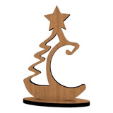 Árbol Navidad Pino Navideño Estrellas Adorno 30cm Mdf 1p