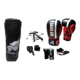 Kit Boxeo:bolsa 1,30mts S/relleno, 7 Productos, Boxeo, Kick 