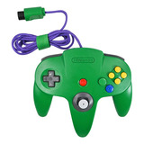 Control Verde Paracord Morado Para Nintendo 64 Original