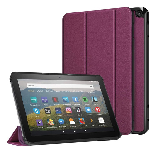 Fintie Funda P/ Tablet Kindle Fire Hd 8 Y Hd 8 Plus Purpura