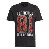 Camiseta Torcedor Flamengo Estampada Grafica N°81 adidas 