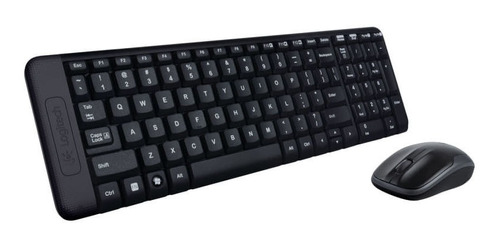 Combo Teclado E Mouse Wireless Logitech Mk220 Preto