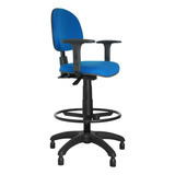Cadeira Caixa Nr-17 Alta Executiva C/ Braço Azul