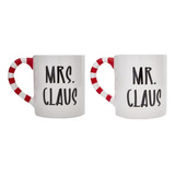 Juego De Dos Tazas Navideñas Mr And Mrs Claus De Ralme - 16 