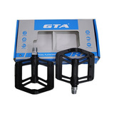 Pedal Plat Alum Gta C/rolamento Eixo Cromoly Preto R/g 9/16