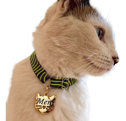 Coleira Personalizada Para Gato Anti Enforcamento C/ Nome