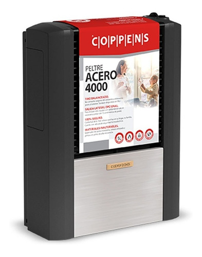 Calefactor Coppens 4000 Tbu Izquierdo Peltre Acero Multigas 