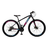 Bicicleta Xlt 100 21v Tamanho Do Quadro 19   Cor Preto Com Pink E Azul