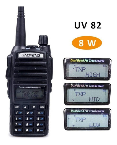 Comunicador De Radio Baofeng Uv-82 Dual Band 8w Vhf/uh