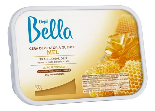 Cera Depilatória Quente Mel 500g- Depil Bella