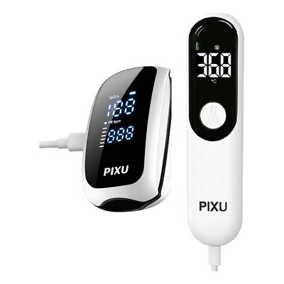 Oximetro Digital Recargable + Termometro Digital Recargable Blanco | Envío gratis