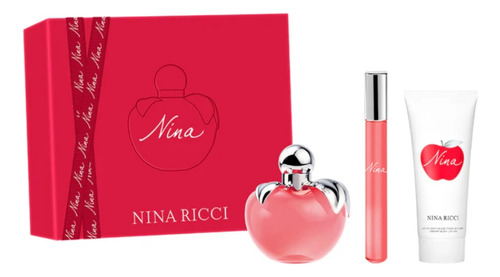 Set Nina Ricci Edt 80ml + 10ml + Body Lotion 75ml