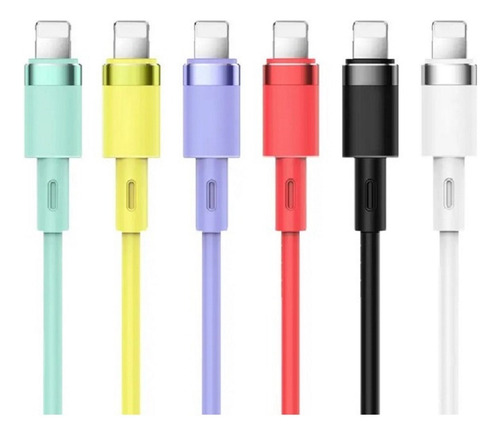 Cable Datos Silicona Liquida 100% Para iPhone 11 / X / Xs + 