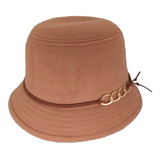 Sombrero Dama De Fieltro Con Cadena 7010 Calidad Premium