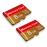 Tarjeta De Memoria Micro Sd U3 V10 80 Mb/s, Oro Rojo, 8 Gb,