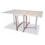 Mesa Libro Madera Pino 1.56x0.90 Jardín Con Ruedas