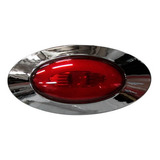 Luz Oval Mini Roja 3 Leds Gel Alta/baja/estrobo
