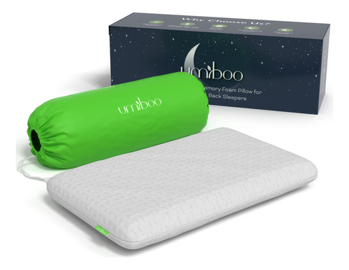 Umiboo Almohada Delgada De Espuma Viscoelstica De Gel Ultraf