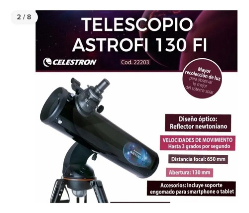 Telescopio Astro Fi 130mm Reflector Newtoniano Villa Urquiza