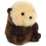 Peluche Nutria Cafe Tierno Marca Aurora 13 Cm Adorable 