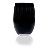 Vaso Bombe X6 Negro Vidrio Color Elegante Sin Tallo Xl