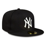 Gorra New Era New York Yankees Negra Con Blanco