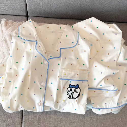 Primavera Y Otoño Nuevas Señoras Pijamas Ins Conjunto De