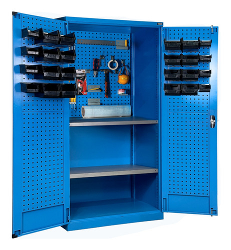 Armario Storage Compat 102x55x200cm Para 800 Kg Faa140360 Color Azul