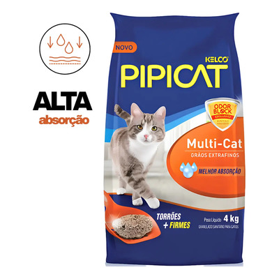 Areia Higiênica Pipicat Multicat 4 Kg | MercadoLivre