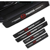 Sticker Protector Puertas Fibra Carbono Mazda 4 Pcs