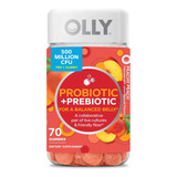 Olly Probióticos + Prebióticos Con 70 Gomitas Sabor Durazno